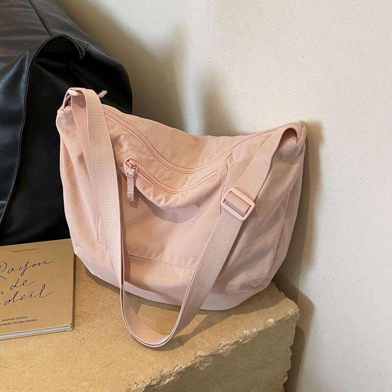 Lazy style large capacity for women 2024 new solid color simple versatile tote casual travel shoulder bag