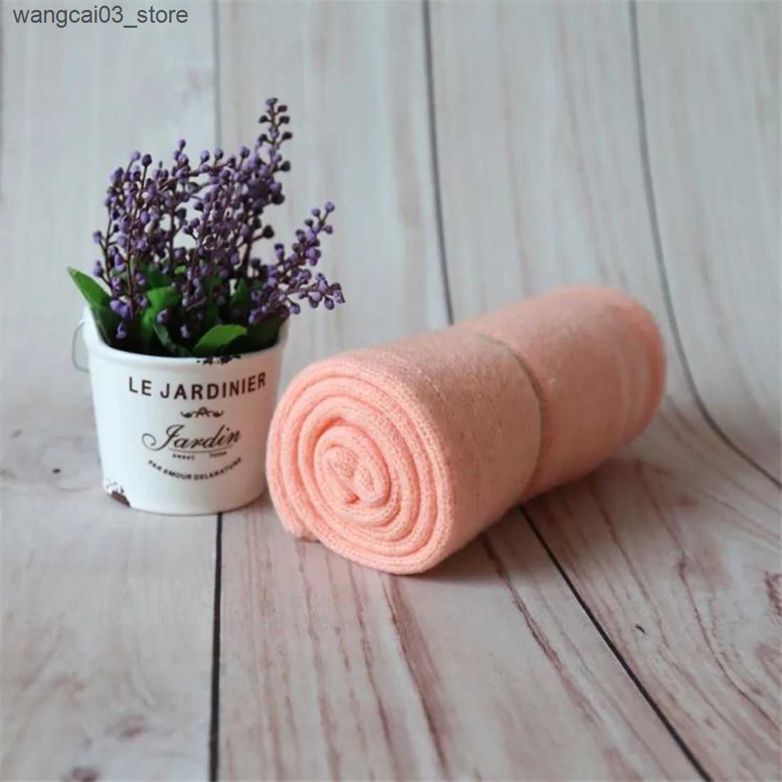Blankets Swaddling Jersey Stretch Wraps Photography Props Newborn Stretch Knit Wraps Baby Swaddle Blanket Photo Props L240910
