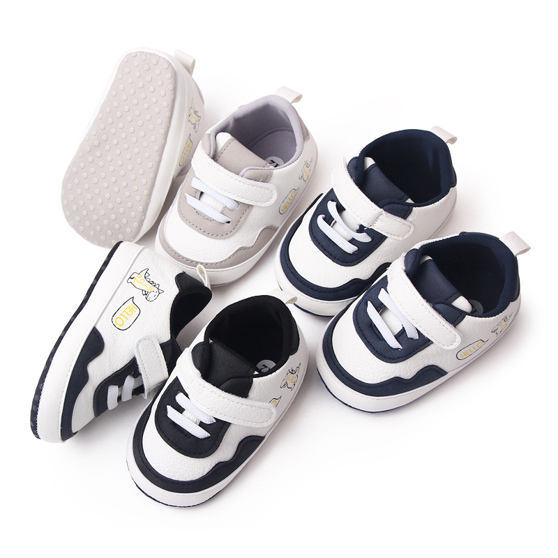 Baby Sport Shoes Sneakers Newborn Boys Girls Cartoon Letter Print First Walkers Cutefeet Infant Toddler Anti-slip Baby Pre-walkers Shoes