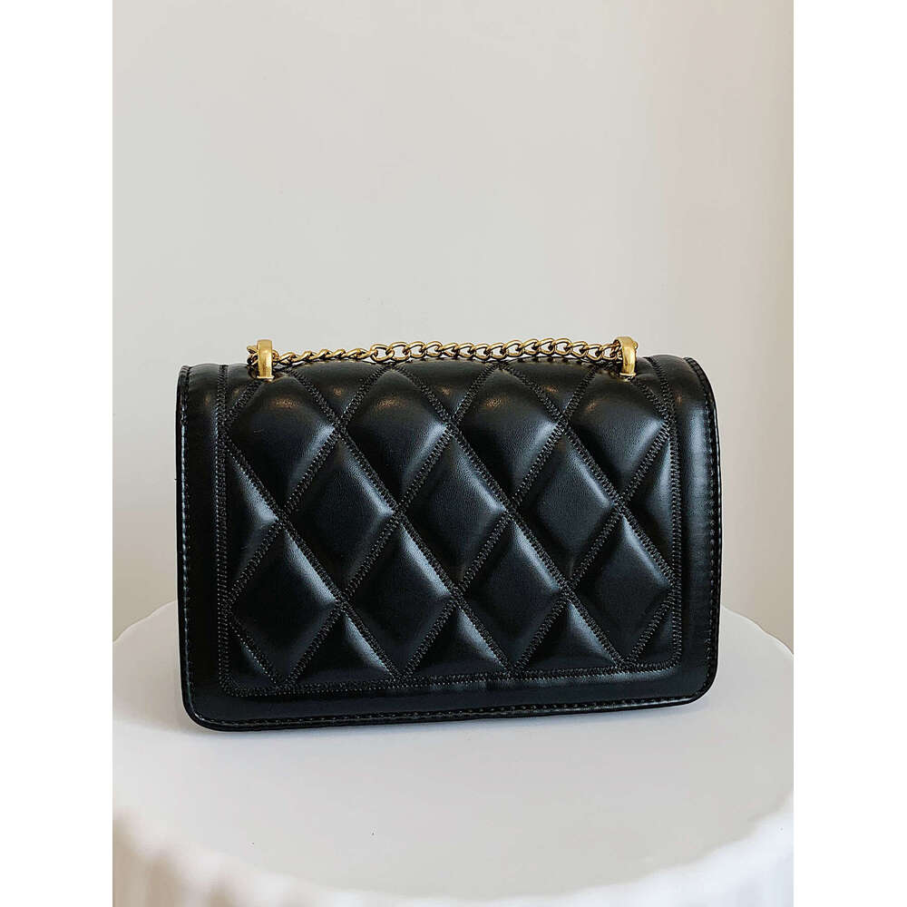 High Sense Rhombus Shoulder With Small Fashion Messenger Pop Flip Chain Square Bag Lady