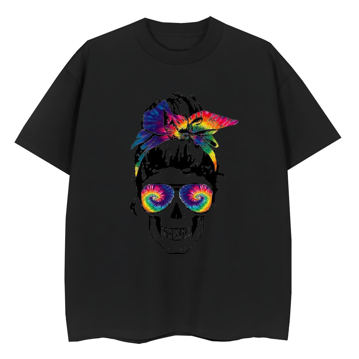 Designer Womens T Shirts 230g 100% Cotton Short sleeve Soft Daily Wear skull Women Tees Loose fit Anime Oversized Tee Shirt