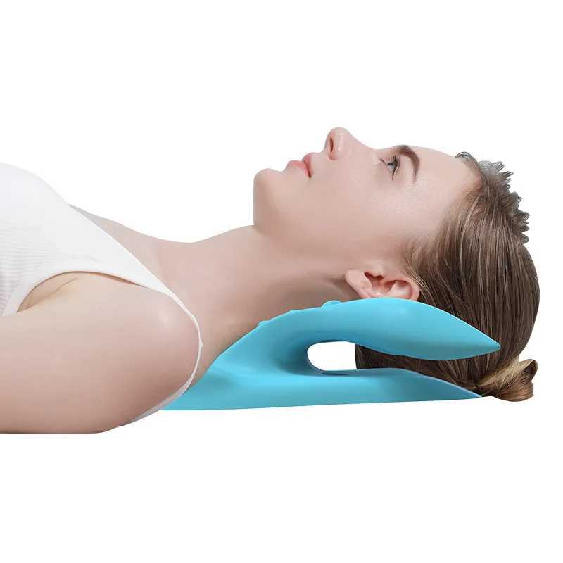 Neck and Shoulder Stretching Relaxer Cervical Spinal Nerve Traction Pillow Massage Pain Relief Neck Support Traction Corrector Equipment W240819