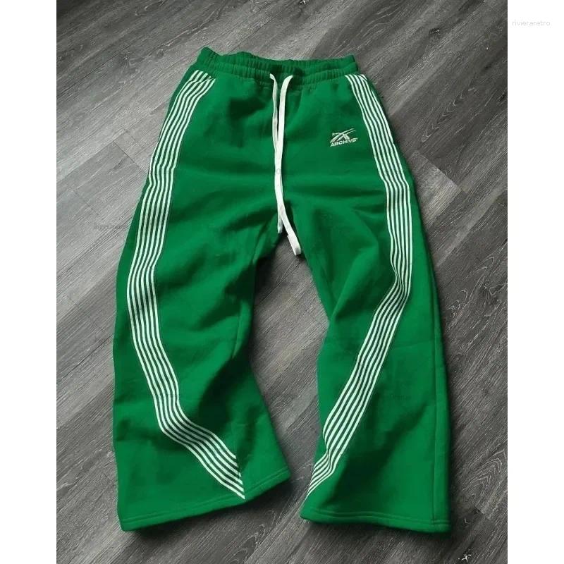 Men's Pants Y2K Baggy Men Harajuku Star Pattern High Quality Retro Casual Streetwear Sports Waist Wide Leg Trousers Women