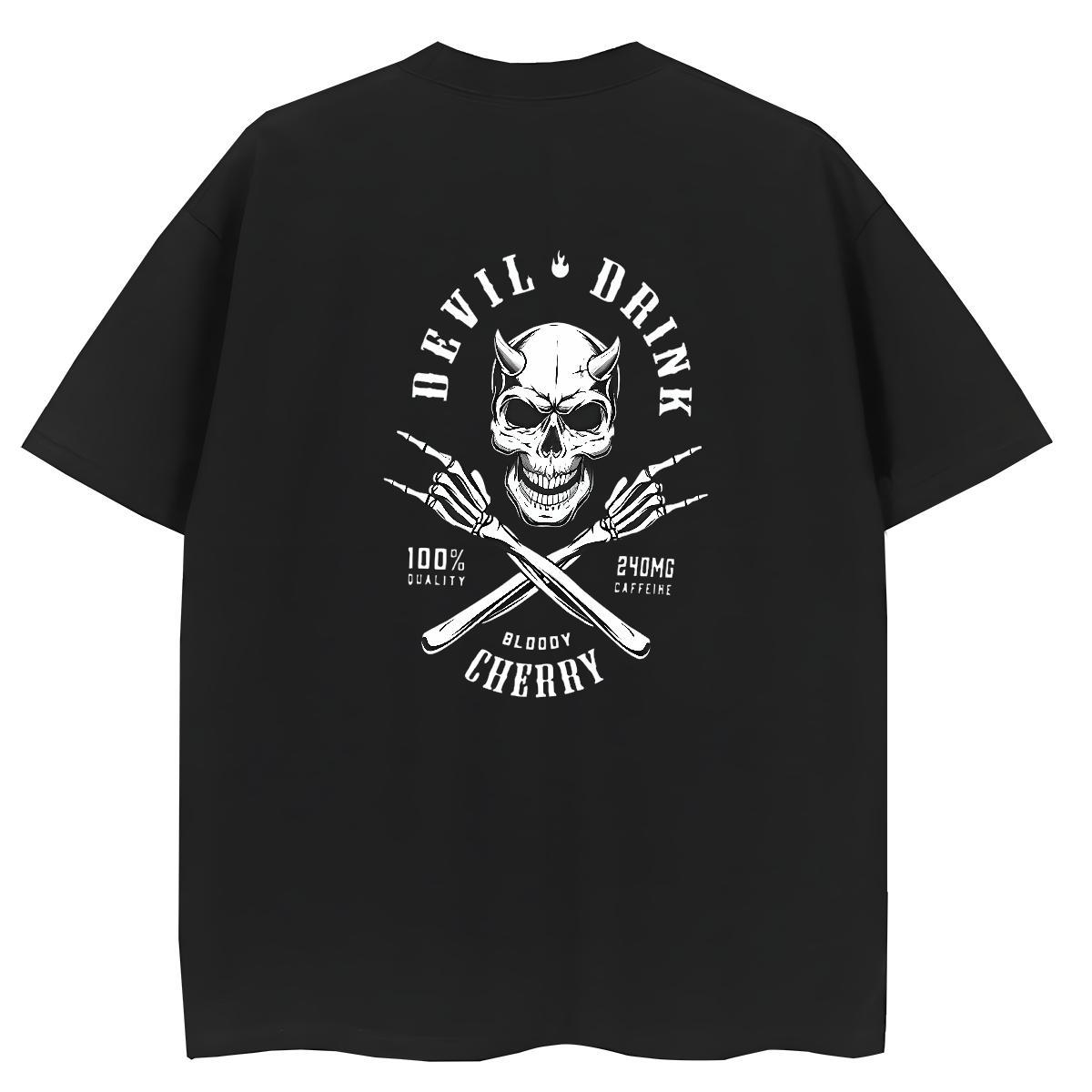 Factory Direct T-Shirts 230g Pure Cotton Short sleeve Soft Sport skull Women Tshirts Popular Black Oversized Tee Shirt