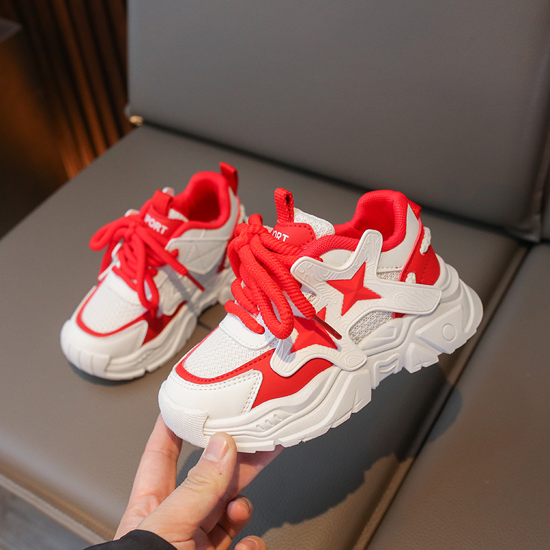 Children Sport Boy Anti Slip Soft Sole Basketball Shoes Girl Trendy Walking Winter Platform Height Increasing Infant Comfortable Kids Sneakers Big Siz