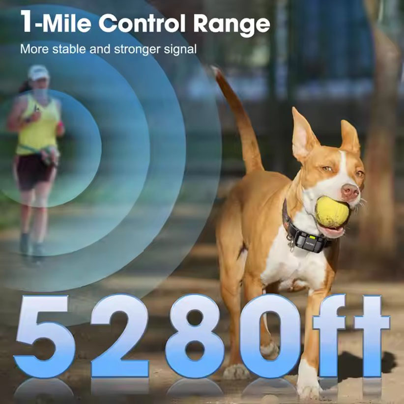 JANPET 1 Mile Remote Dog Training Collar Hunting Pet Trainer Correction Collar Waterproof Rechargeable for Medium, Large Dogs