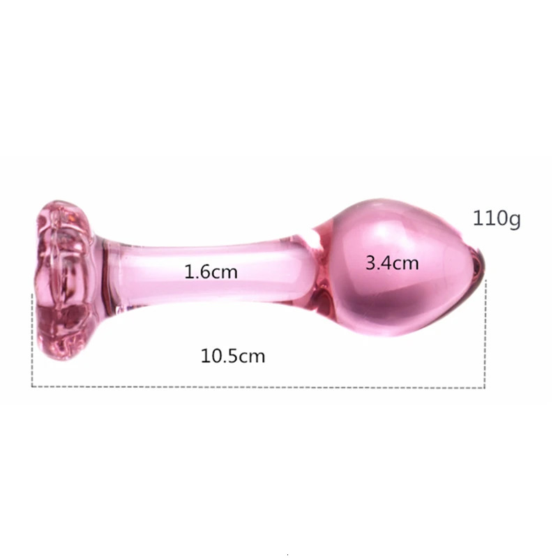 Pink Glass Anal plug for women butt plugs Penis Anus Dildo adult masturbation Adult Sex Toys for Women Gay Lover Gifts 241010