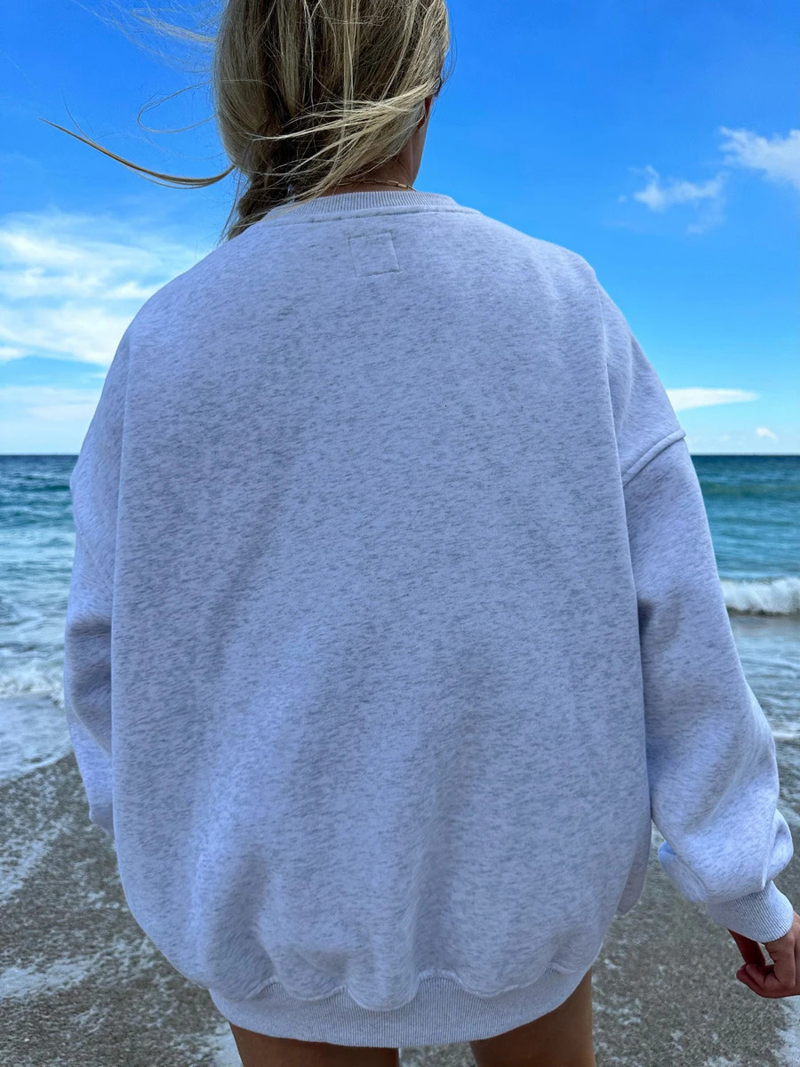 2025 Womens Autumn Christmas Sweatshirts Loose Gingerbread Crew Neck Long Sleeve Oversized Pullover Tops Casual Streetwear 241011