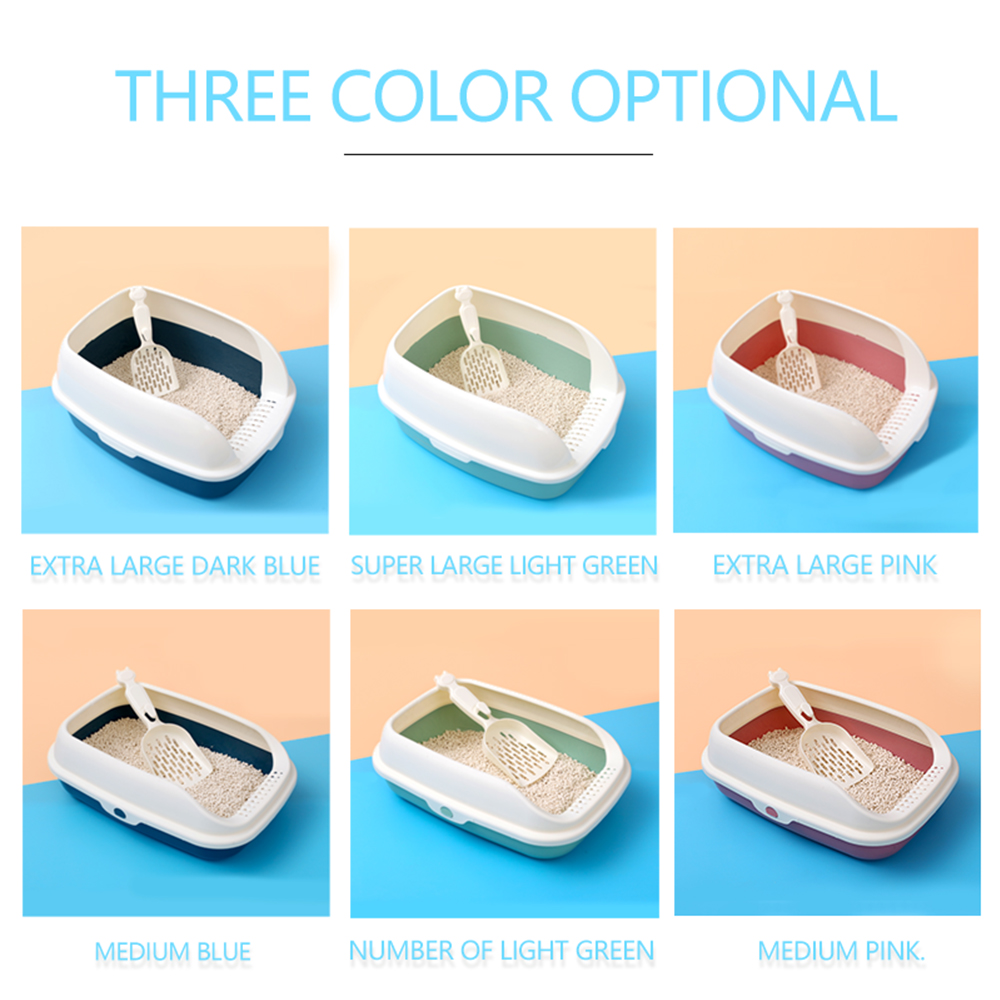 2 Household semi-enclosed cat litter box splash-proof cat litter box durable drop-resistant cat toilet