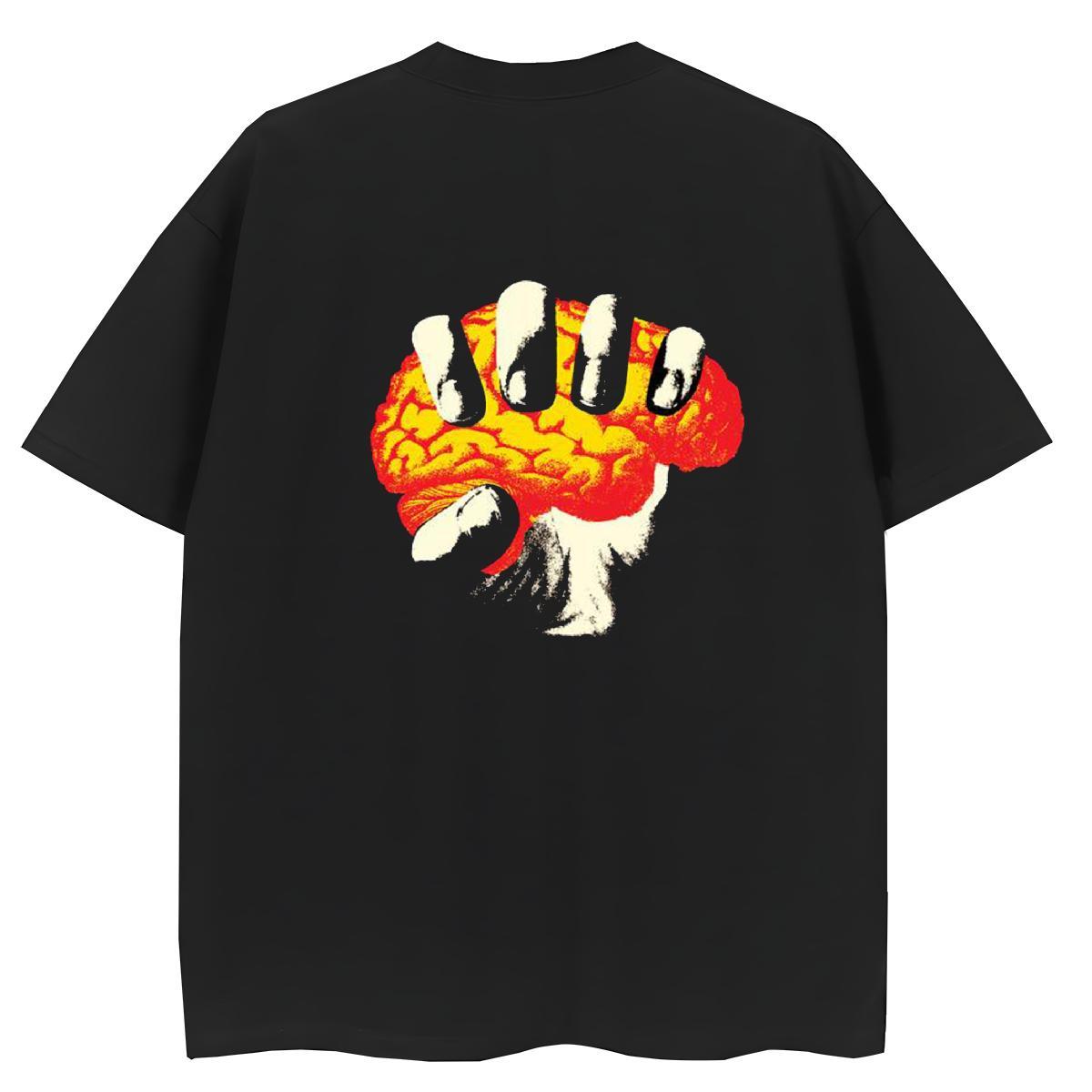 TOP Quality Womens T Shirts 100% Cotton 230g Breathable Soft Casual hands Tshirt for Man Woman Loose fit Black Oversized Tees