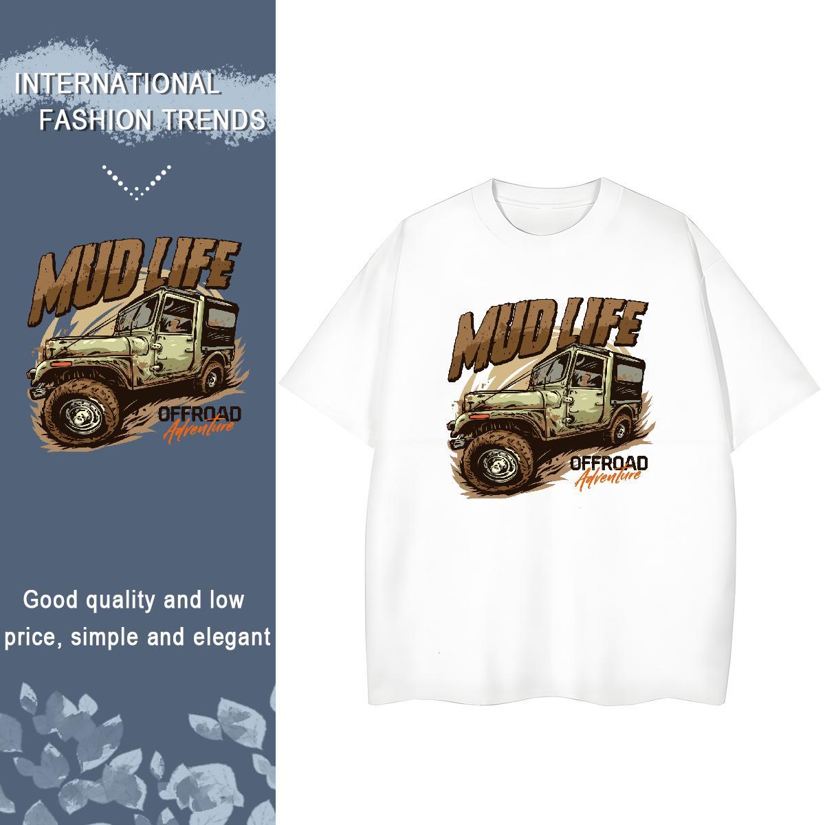 DIY T shirt 230g Cotton Crew Neck Breathable Casual Beach car Couples T Shirts Female Oversized L-4XL Tops Shirt