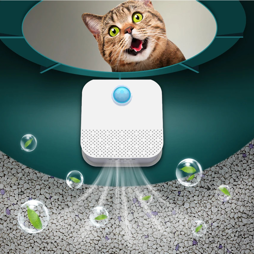 Smart Wireless Pet Odor Purifier For Cat Litter Box Deodorization Pet Toilet Rechargeable Air Purifier