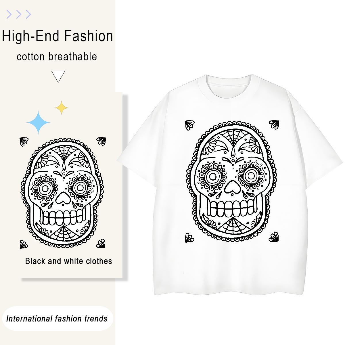 New Arrival T Shirts Women 100% Cotton 230g Breathable Short Sleeve Home Outdoor monster Women Tshirts Nice Plus Size Custom Clothes Shirt