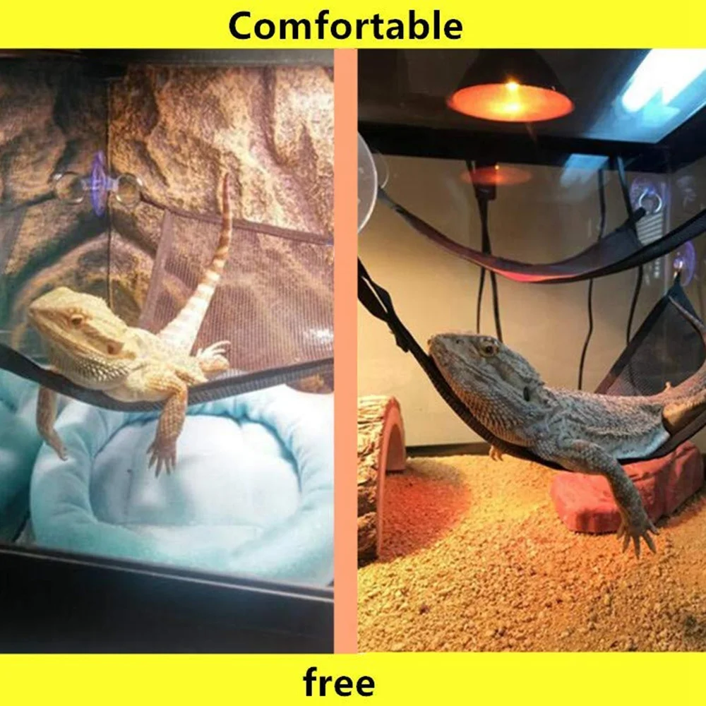Reptile Hammock Lounger Ladder Accessories Set triangular nets For Large Small Bearded Dragons Anole Geckos Lizards Or Snakes