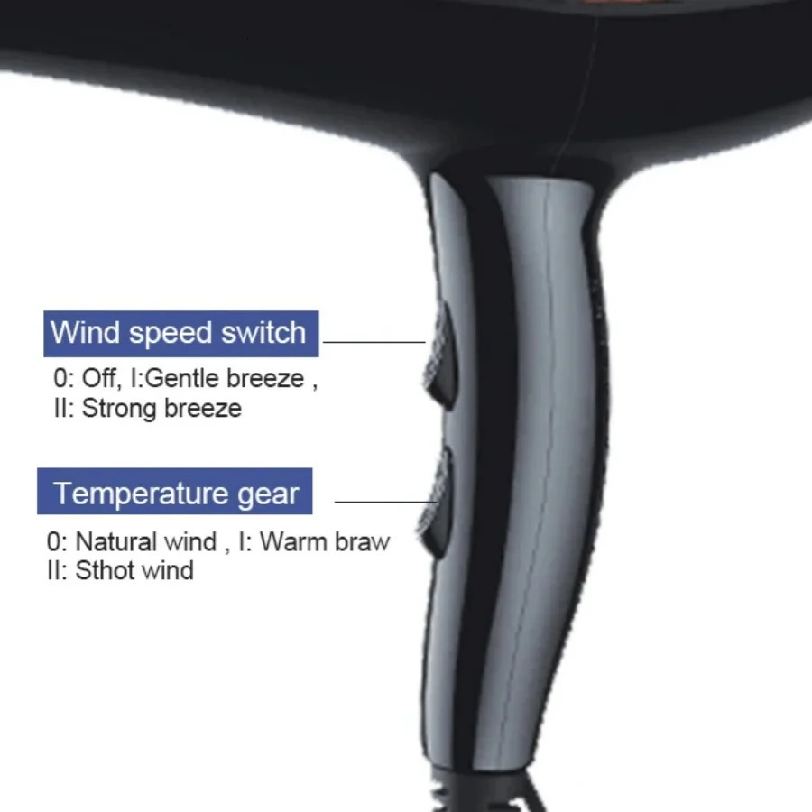 1700w negative ion hair dryer with motor quick drying high speed low noise temperature control hair care quick drying 241009