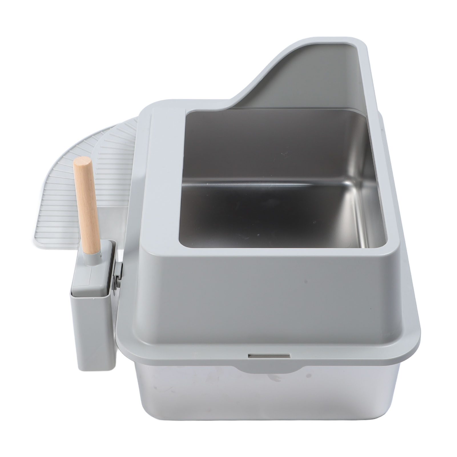 Stainless Steel Cat Litter Box Splash Proof Leakproof Odorless Easy to Clean Enclosed Cat Litter Box for Large Cats