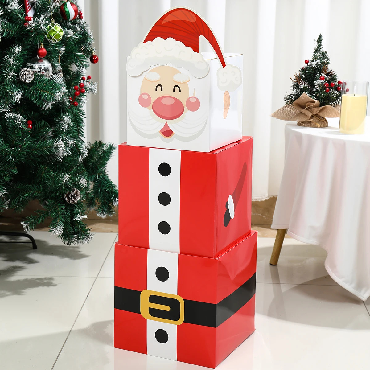 Christmas Stacked Boxes Merry Christmas Home Decor Nestle Box Christmas Celebration Navidad Natal Year Gifts 2025 240929