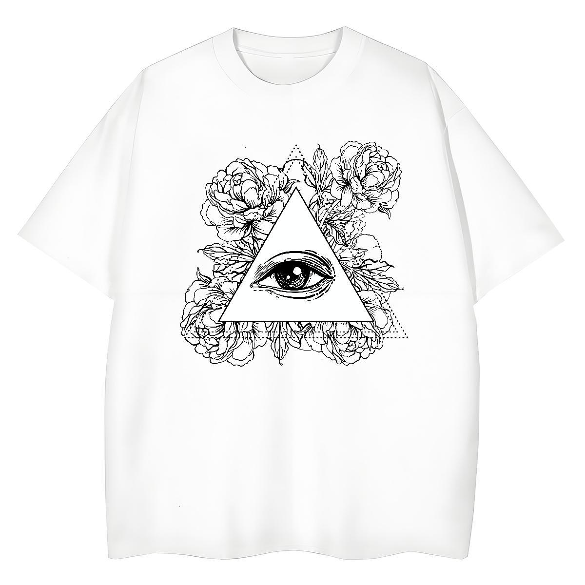 2024 Designer T-Shirts for Women 230g Pure Cotton Comfortable Sports Street Wear eye of the devil Tshirt for Man Woman Female Customized Clothings