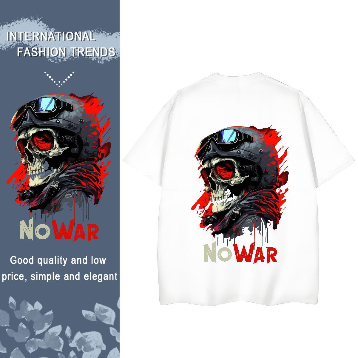 New Arrival T-Shirts for Women 230g Pure Cotton Breathable Soft Hip Hop Street skull Lady T shirt Wholesale Black White Clothes