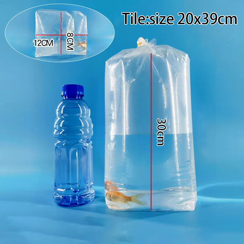 50PCS Aquarium Breathing Bags Breather Bags Transport LongLife Fish Shrimp Leak Proof Plastic Bags for Live Fish Durable