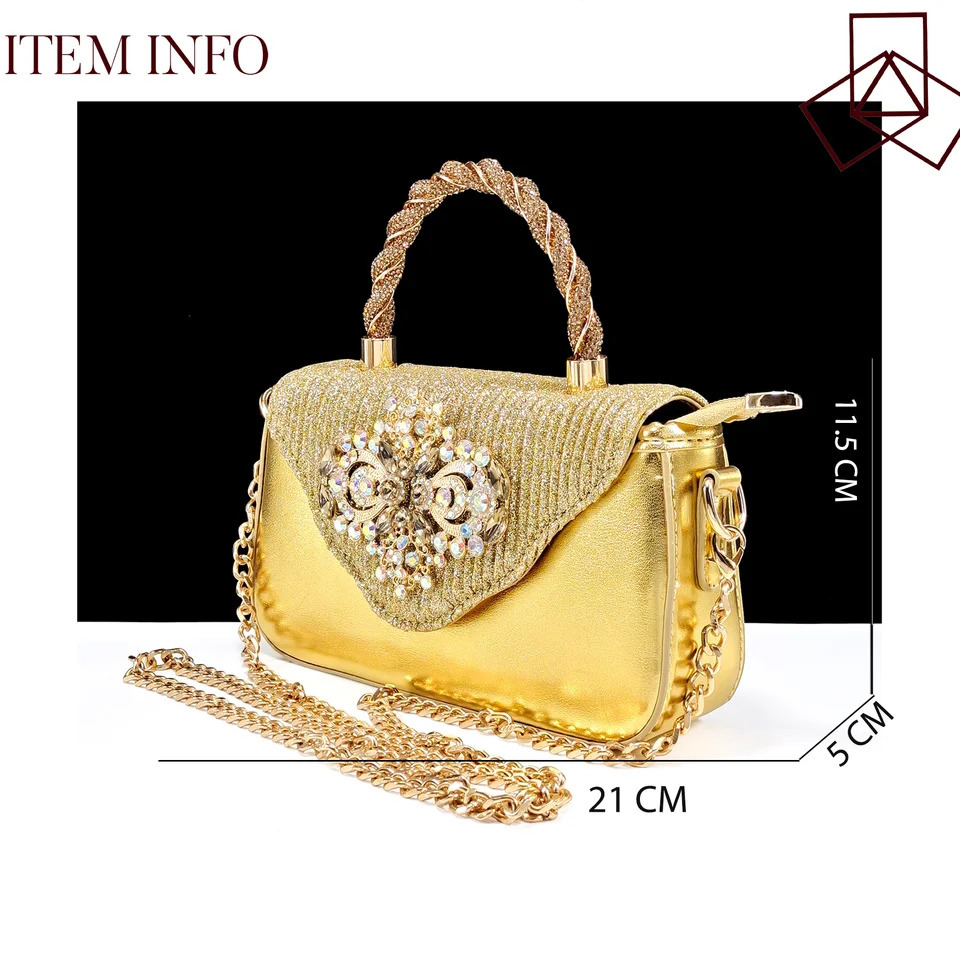 QSGFC Italian Rhinestone Decorative Womens Party Shoes and Special Bags High Heels and Dual Use Bags Womens Shoes 241011