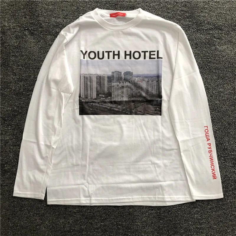 Gosha Building Long Sleeve Youth el Russian 032c HD Digital Print Loose 241011