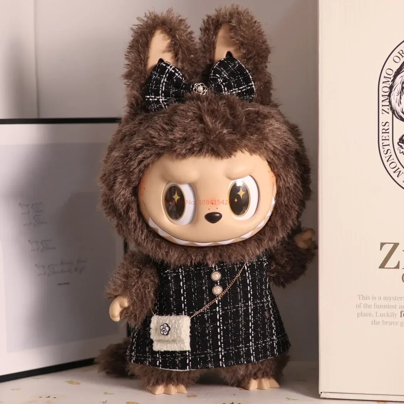 Zimomo Enamel Doll Large 58cm Labubu Celebrity Style Set Rich Miss Clothing Birthday Gifts 2410