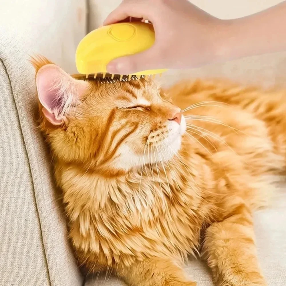 Pet Electric Steam Brush Cat and Dog Cleaning Spray Massage Grooming Comb Pet Hair Removal Beauty Brush