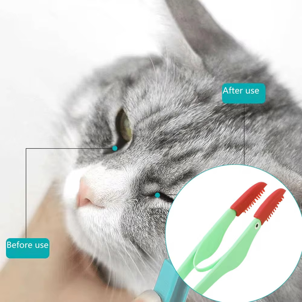 Pet Tear Stain Brush Cat Dog Eye Excrement Droppings Cleaning Brushes Soft Silicone Tear Marks Remover Comb Grooming Brush