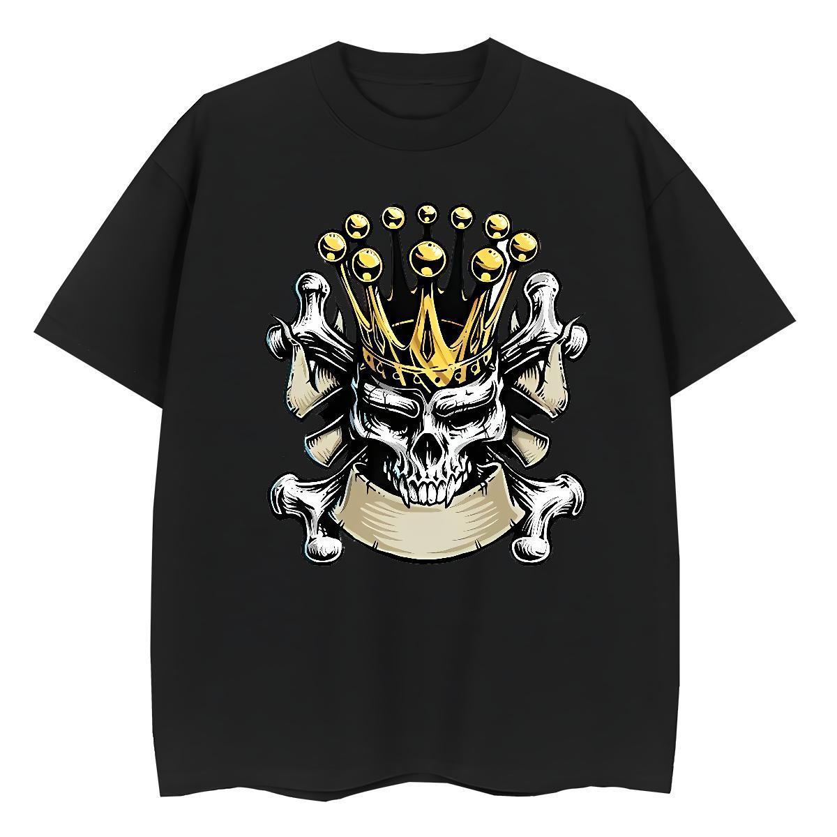 Factory Direct T-Shirts 100% Cotton 230g Crew Neck Casual Beach crown Women Tshirts Brand Cartoon Printing L-4XL Top Shirts
