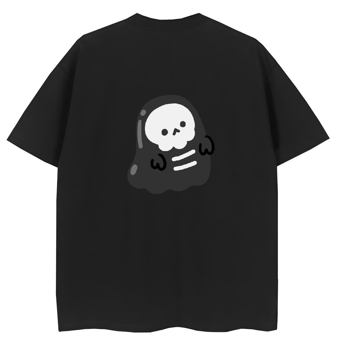 TOP Quality T-Shirts 230g 100% Cotton O-Neck Short Sleeve Daily Wear skull Women Tees High quality Cartoon Printing L-4XL Tees Shirts