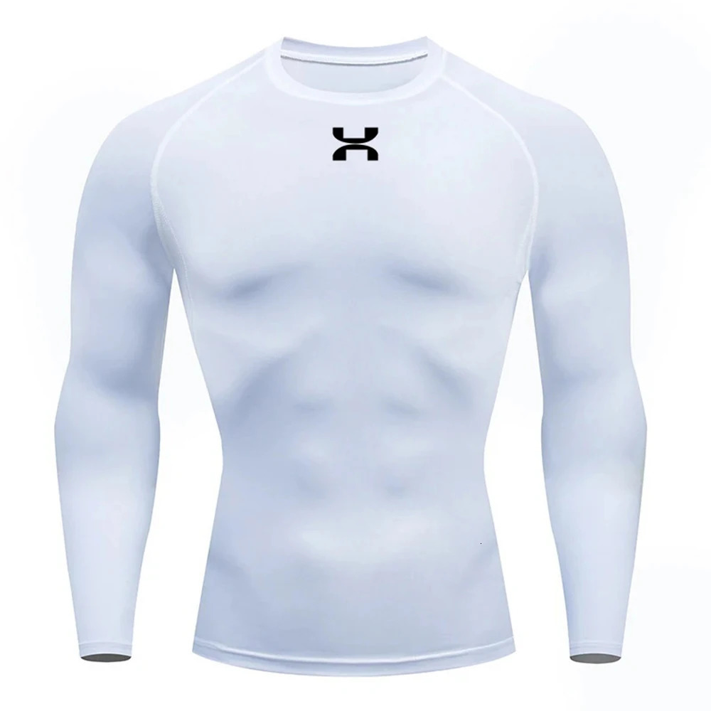 Sports Top Quick Dry Mens Compression Shirt Long Sleeve Second Skin Gym Workout Short Fitness Running TShirt Men Wear 241009 - view 3