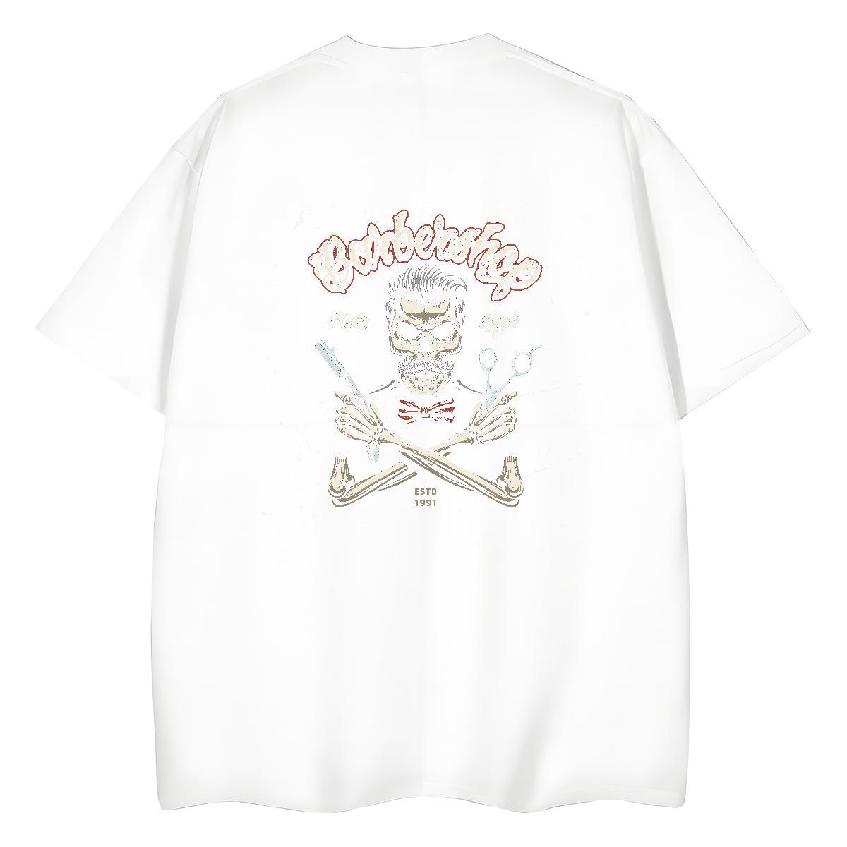 Classic Women T Shirts 230g Pure Cotton Breathable Crew Neck Casual Daily Wear skull Women Tees Free Shipping Plus Size Custom Clothes Shirt