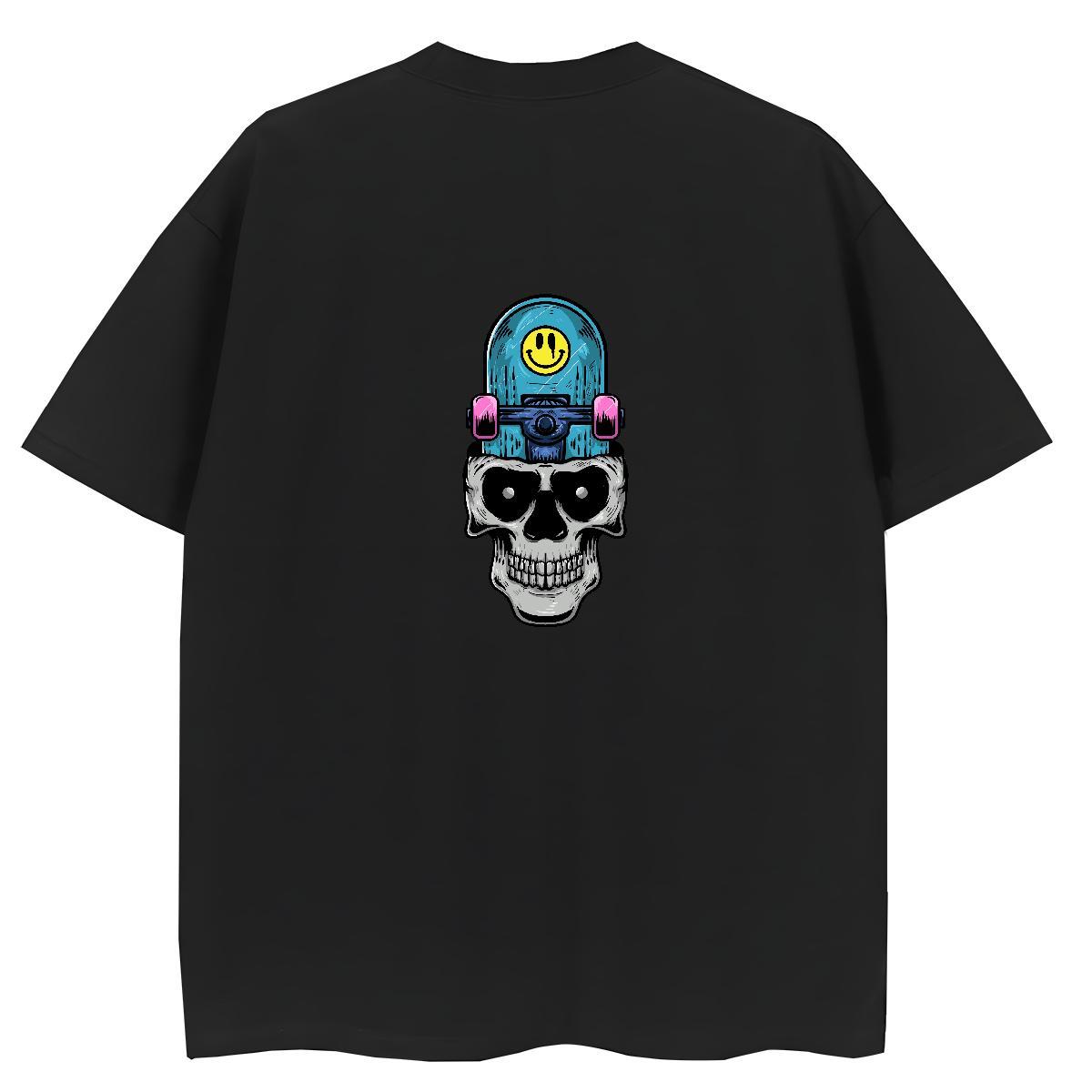 Brand T shirt 230g 100% Cotton Crew Neck Breathable Daily Wear skull Unisex Tshirts Lady Customized Print Tees Shirts