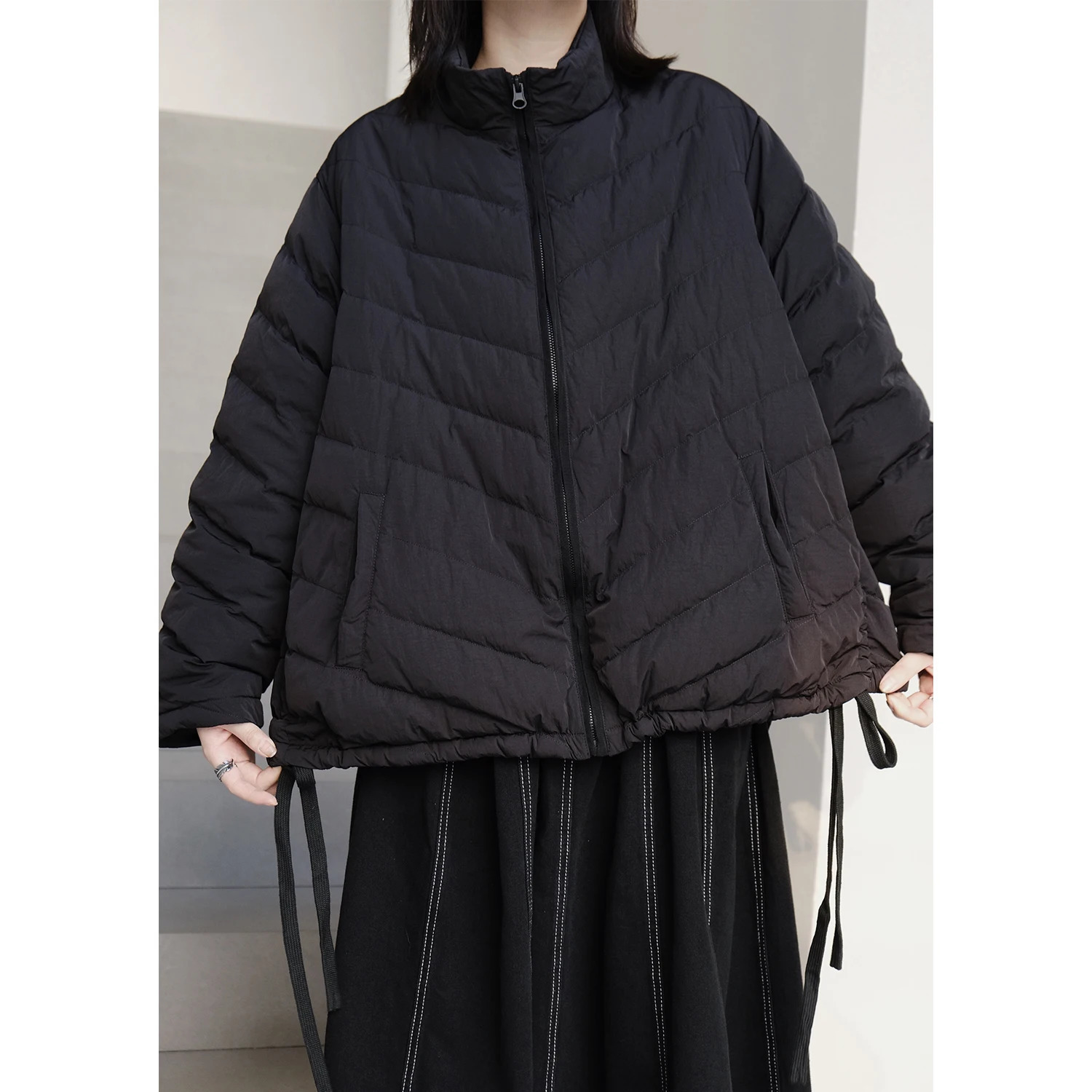 UMI MAO Yamamoto dark jacket Japanese brushed 90 white duck down jacket simple silhouette thick warm jacket winter Y2K 241009