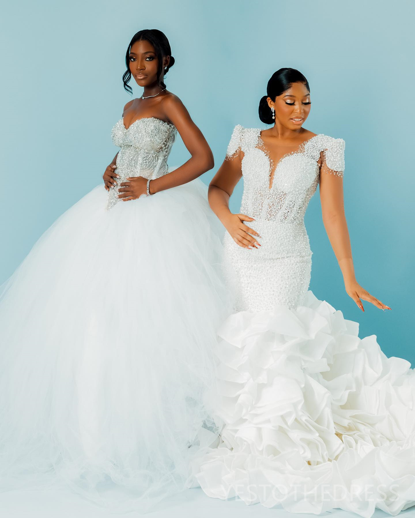 2024 Luxurious Plus Size Wedding Dress Bridal Gowns For Bride Sheer Neck Illusion Mermaid Long Sleeves Beaded Pearls Ruffles Pleated Wedding Gowns for