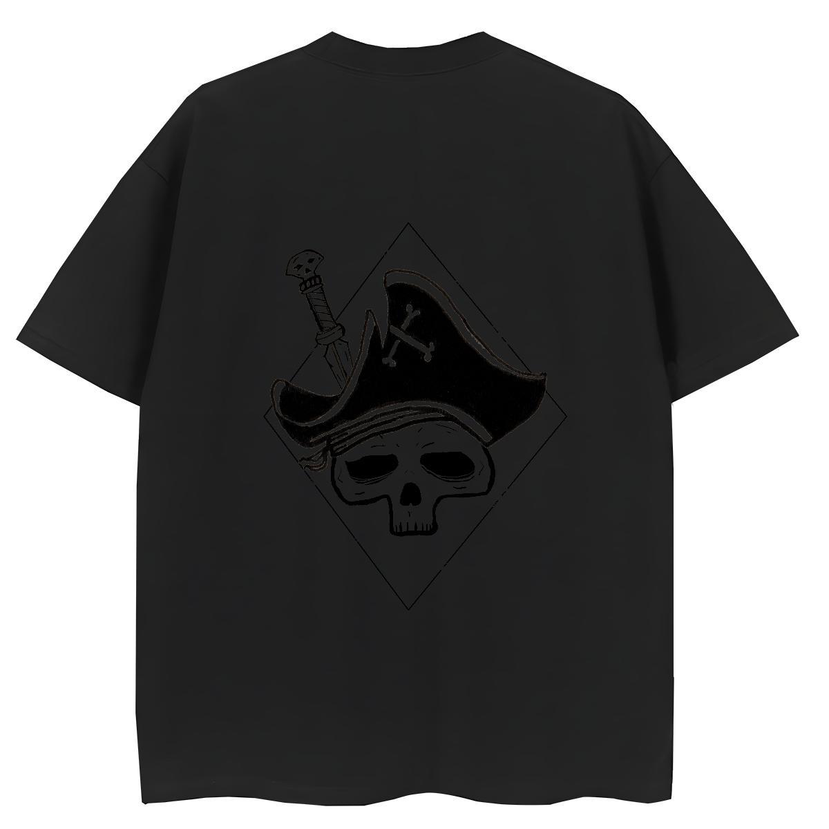 Brand T-Shirts for Women 230g Cotton Short Sleeve O-Neck Home Outdoor skull Couples T Shirts Loose fit Graphic Wear