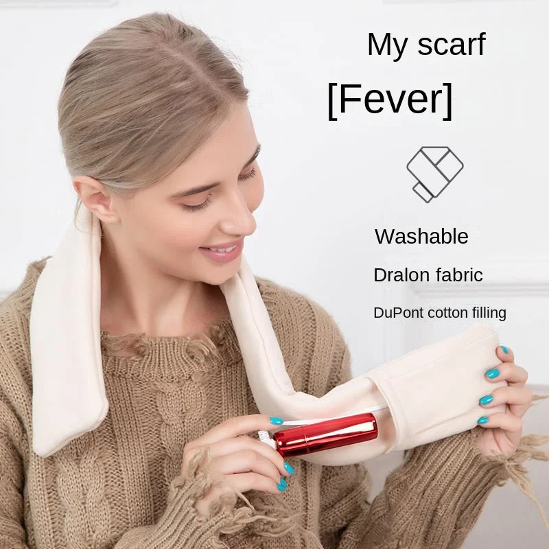 Heating scarf velvet smart warm scarf for men and women in winter solid color neck warm 241009