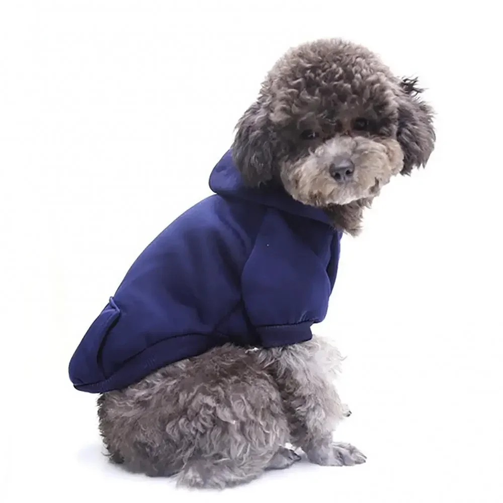 Dog Sweater Puppy Pet Hooded Sweatshirt Autumn Winter Two-legged Pocket Cat Dog Clothes Pet Supplies Dog Winter Clothes