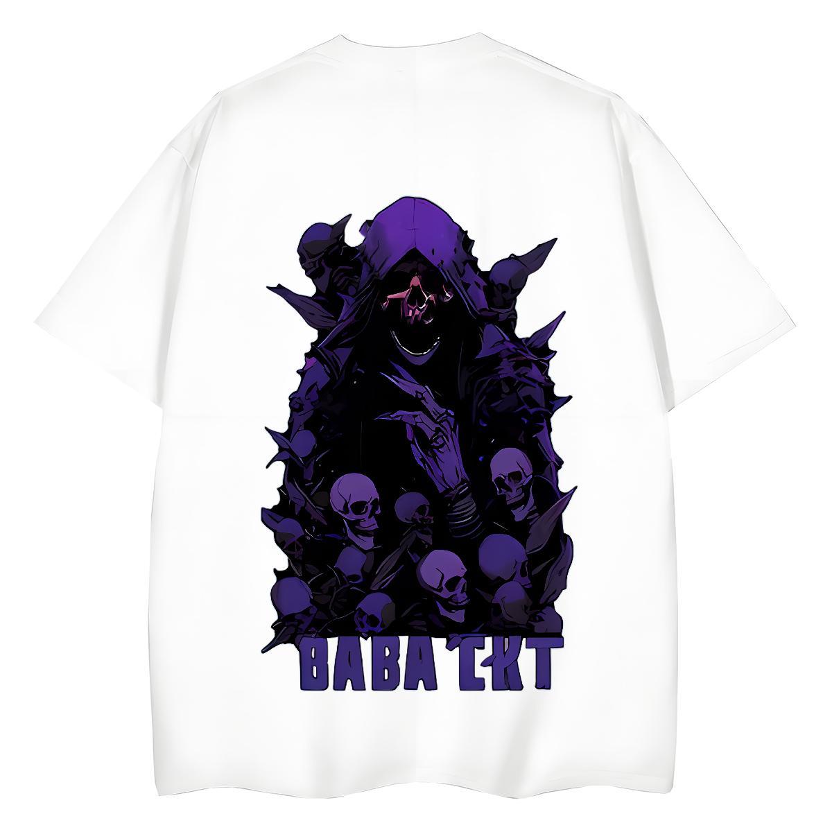 Custom T Shirt For Woman 100% Cotton 230g Breathable Short Sleeve Sports Street Wear skull Lady T shirt Designer Black Oversized Tops Shirt