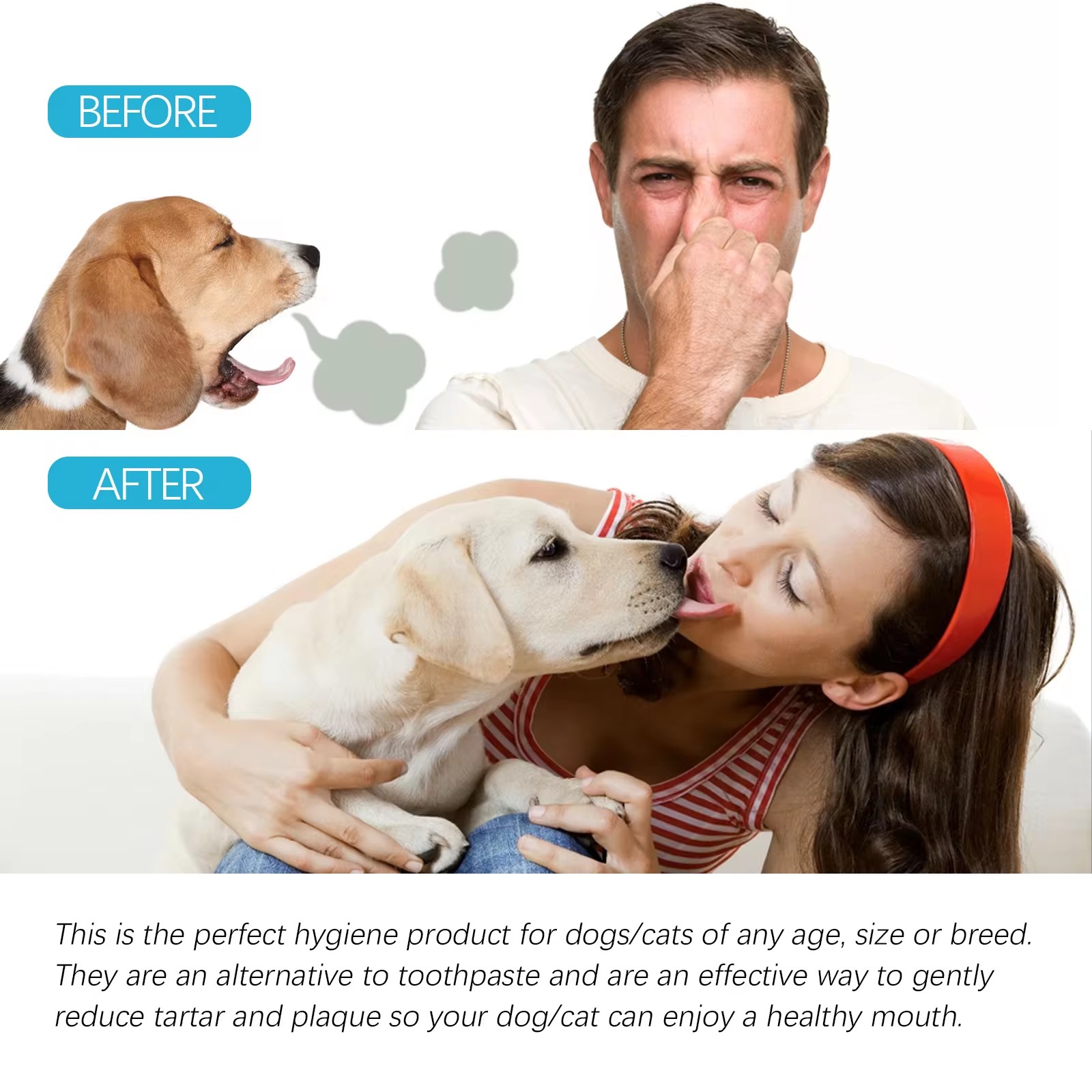 Pet Teeth Cleaning Wipes Disposable Finger Cot Tartar Cochlear Remover Gentle Gum Bad Breath Cleaner Dog Dental Cleaning Towel