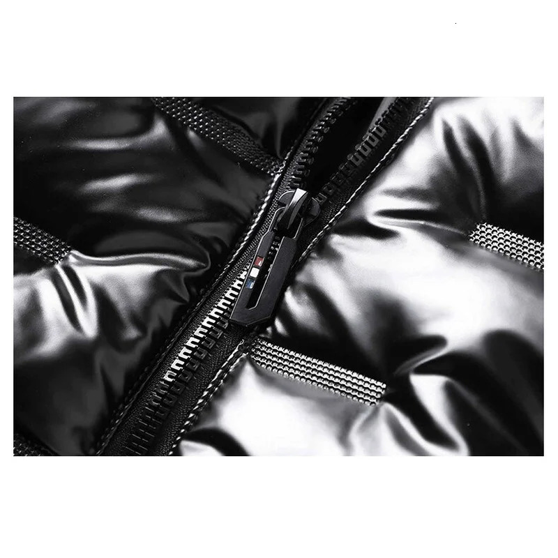 NONEAIR Mens Thick Warm Glossy Black Jackets Outwear Clothings Winter Hooded Parkas Men Windbreaker Fashion Thermal Coats 241010