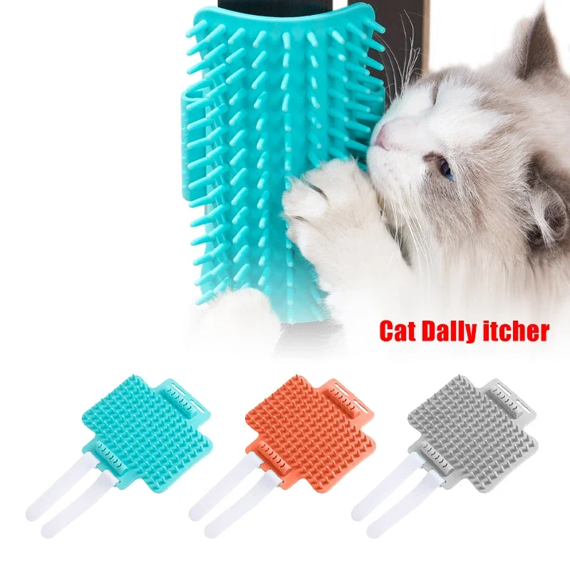 2024 New Cat Comb Desk Corner Self Groomer Brush No Damage To Furniture Cats Scratcher Brush Cats Scrubbing Hair Remover Brush