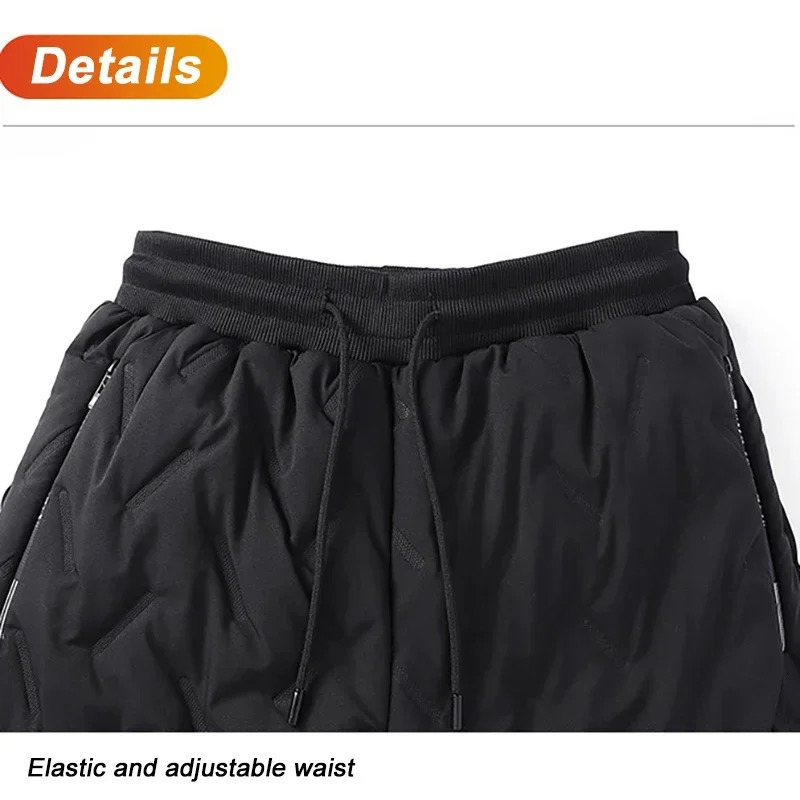 Men Winter Warm Lambswool Thicken Sweatpants Men Outdoors Leisure Windproof Jogging Pants High Quality Trousers Men 241010