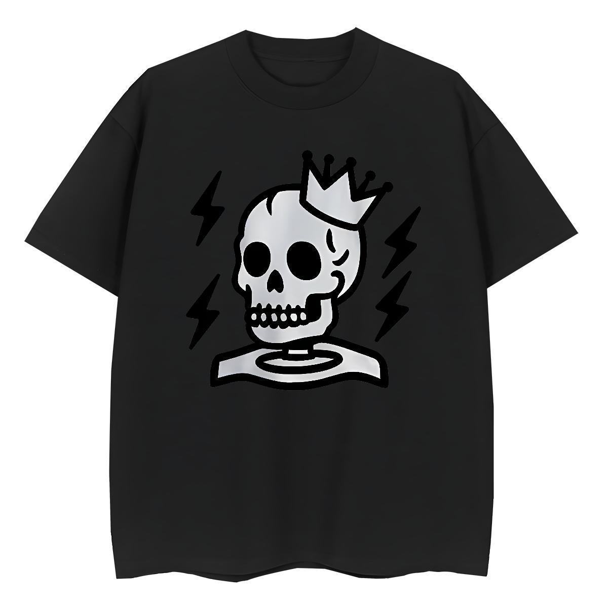 Classic T Shirts Women 100% Cotton 230g Breathable Soft Sport skull Women Tees Designer Nice White Plus Size Clothes