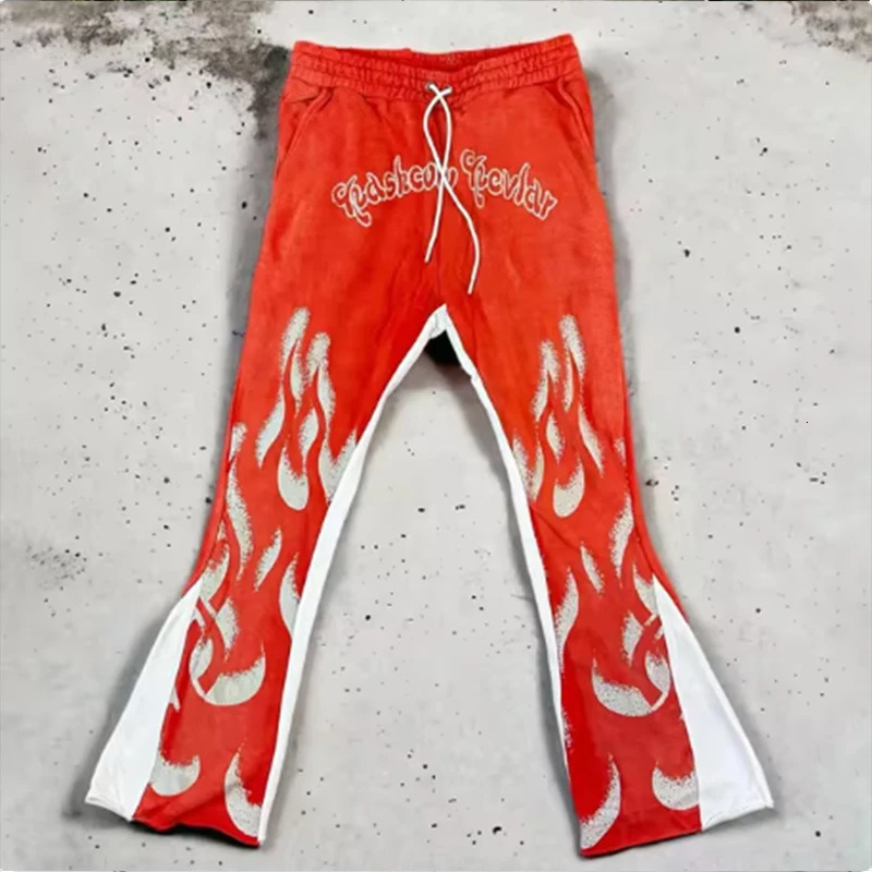 Y2k mens loose 3D printed Trouser casual sports pants mid waist womens streetwear hip-hop retro glitter pants 240930CJ