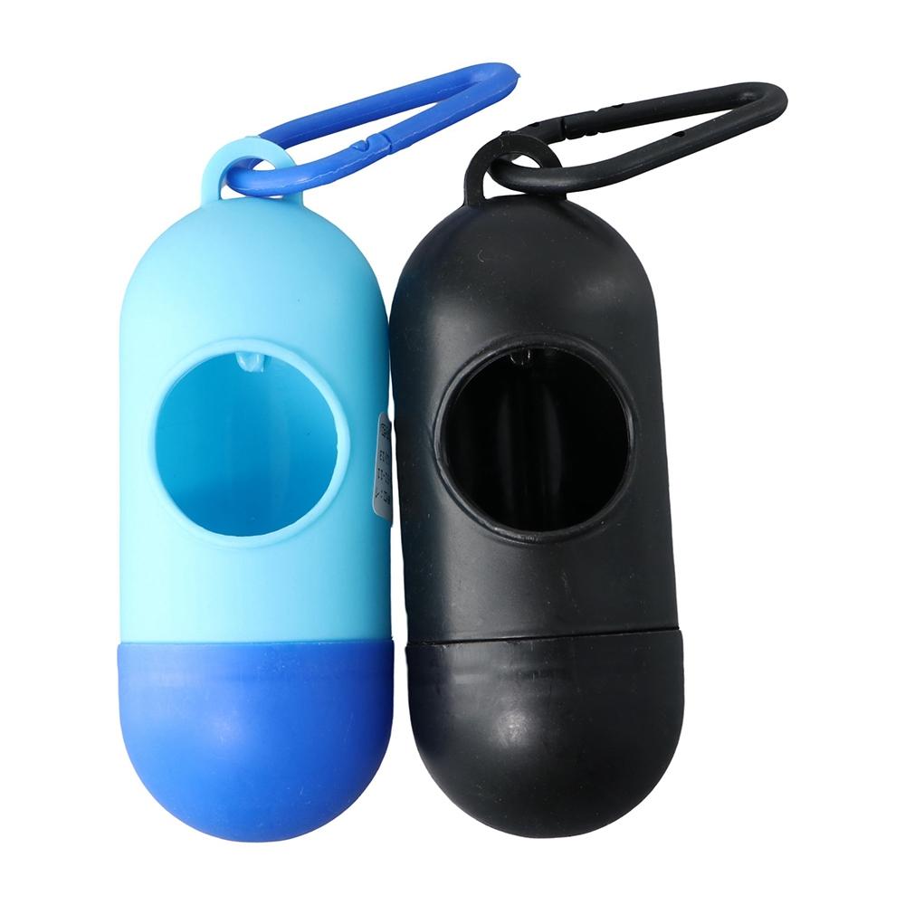 With Carabiner Clip for Walking Travel Dog Poop Bags Dispenser Pet Waste Bag Holder Garbage Storag Box Trash Sack Case Carrier