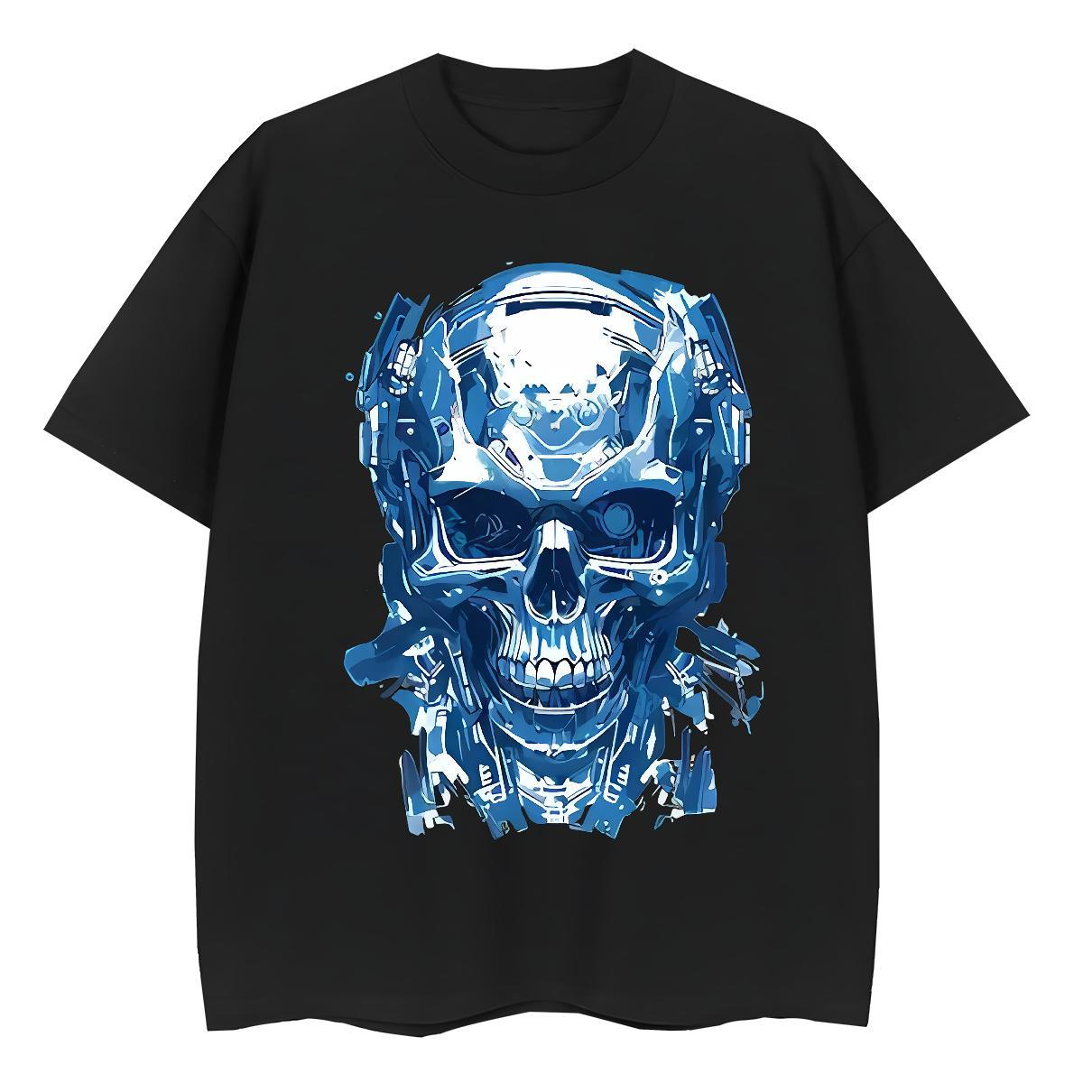 2024 Designer Womens T Shirts 100% Cotton 230g O Neck Short Sleeves Street Wear skull Couples T Shirts Brand Skull Top Tees
