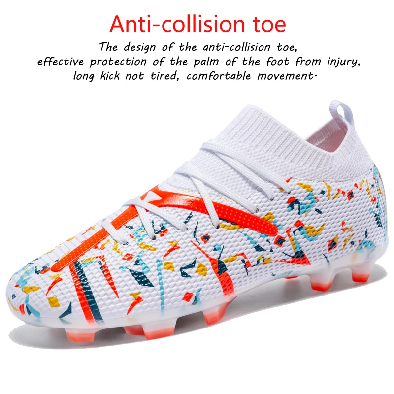 Football Boots Drop Shipping Unisex Breathable Soft Men Soccer Shoes Long Spikes Soccer Cleats Indoor Sports Shoes