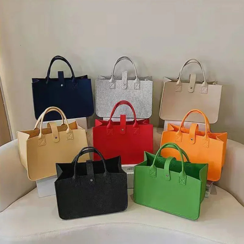 Shopping Handbag Womens 2023 Large Capacity Open Fashion Felt Tote Woven Bag Shop Online China 241011
